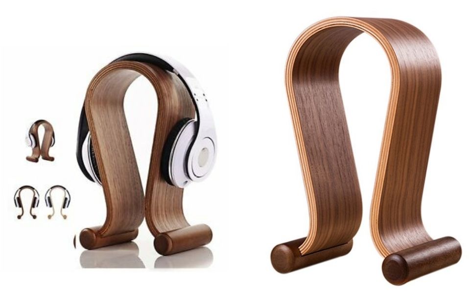 Wscoficey Wooden Headphone Stand